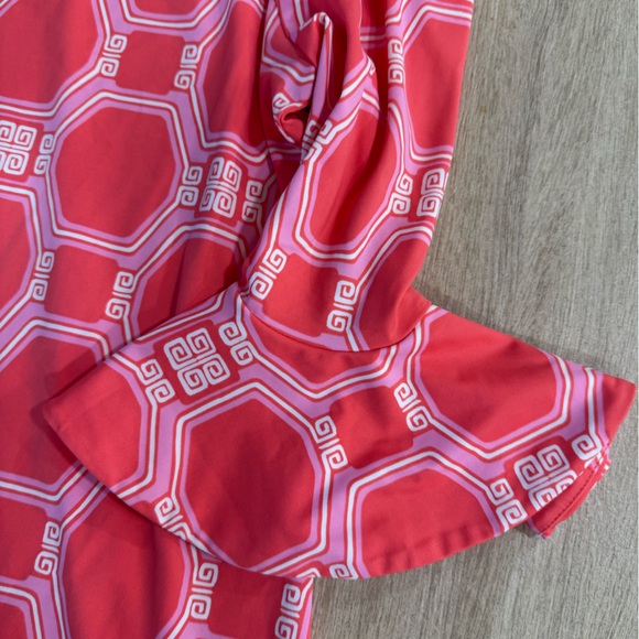 NWT Cabana Life Spring Regatta Off-the-Shoulder Smocked Dress Coverup Coral XL - Picture 12 of 16